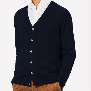 Brooks Brothers Extra Fine Italian Merino Wool Cardigan